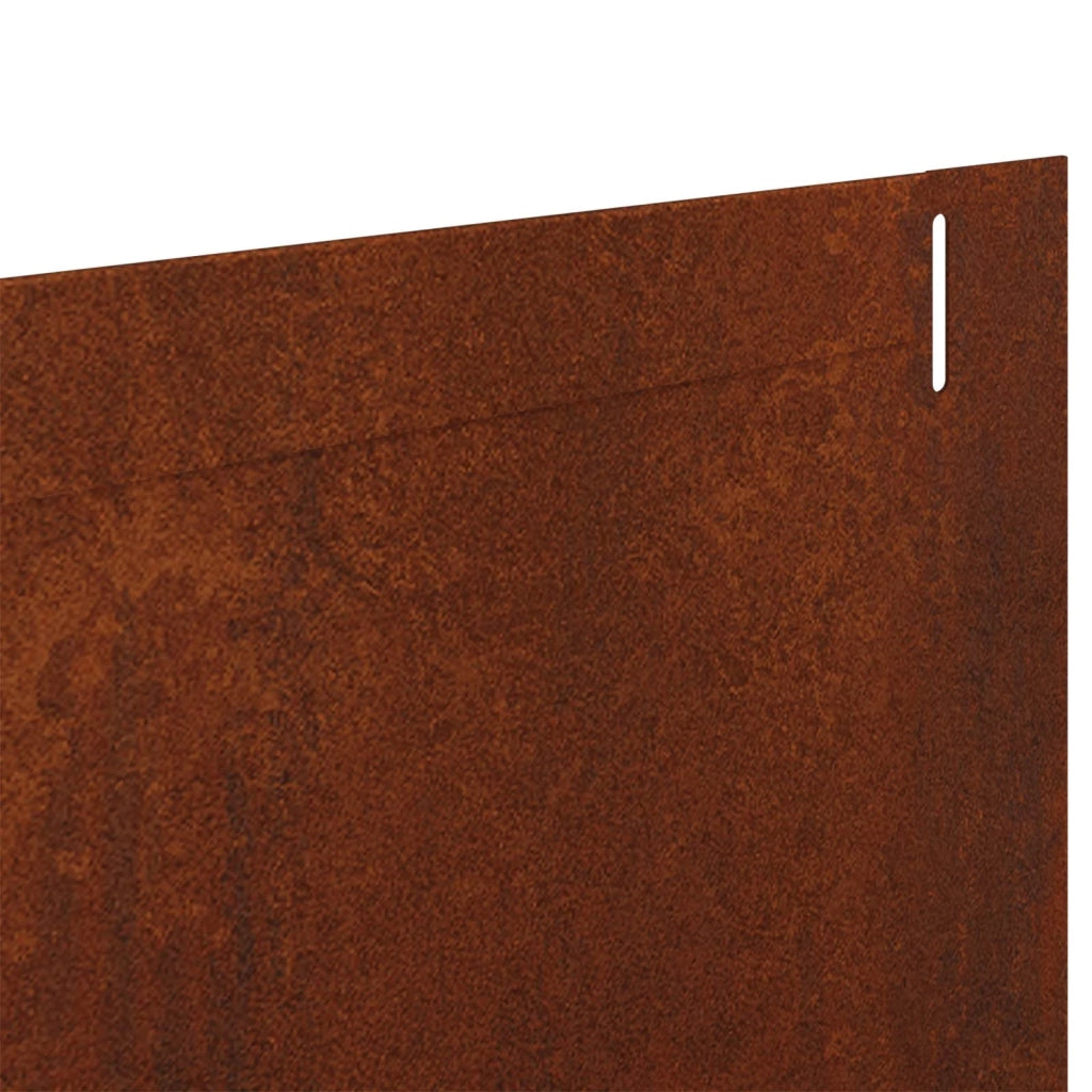 Bordura per Prato 10 pcs 102 x 10 x 4 cm Acciaio Ruggine 8008760