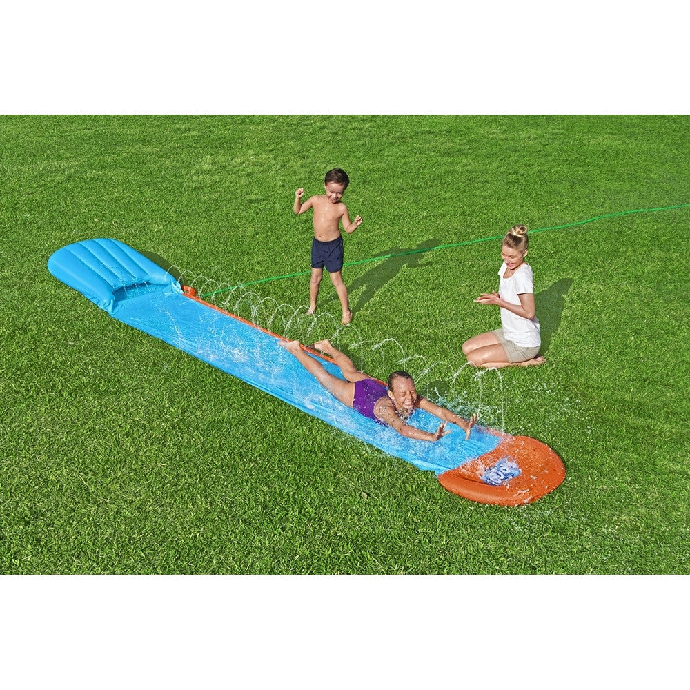Trade Shop - Scivolo Acquatico Gonfiabile Monoposto 488 Cm Con Spruzzatori D'acqua Per Giardino 52477 -