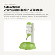 Dispensatore automatico di acqua per cani - Set di ciotole per cani - Adattabile - Ciotola per alimentazione - Materiale plastico - Capacità 500 ml - Ciotola per cani