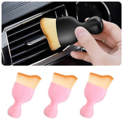 Set di spazzole di pulizia per auto 3 pezzi - Spazzola per interno - Setole morbide - Per auto/moto - Leggero e portatile - Nylon di alta qualità - Spazzola per dettaglio auto