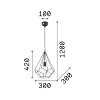 Sospensione Industrial-Minimal Ampolla-3 Metallo Bianco 1 Luce E27