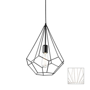 Sospensione Industrial-Minimal Ampolla-3 Metallo Bianco 1 Luce E27