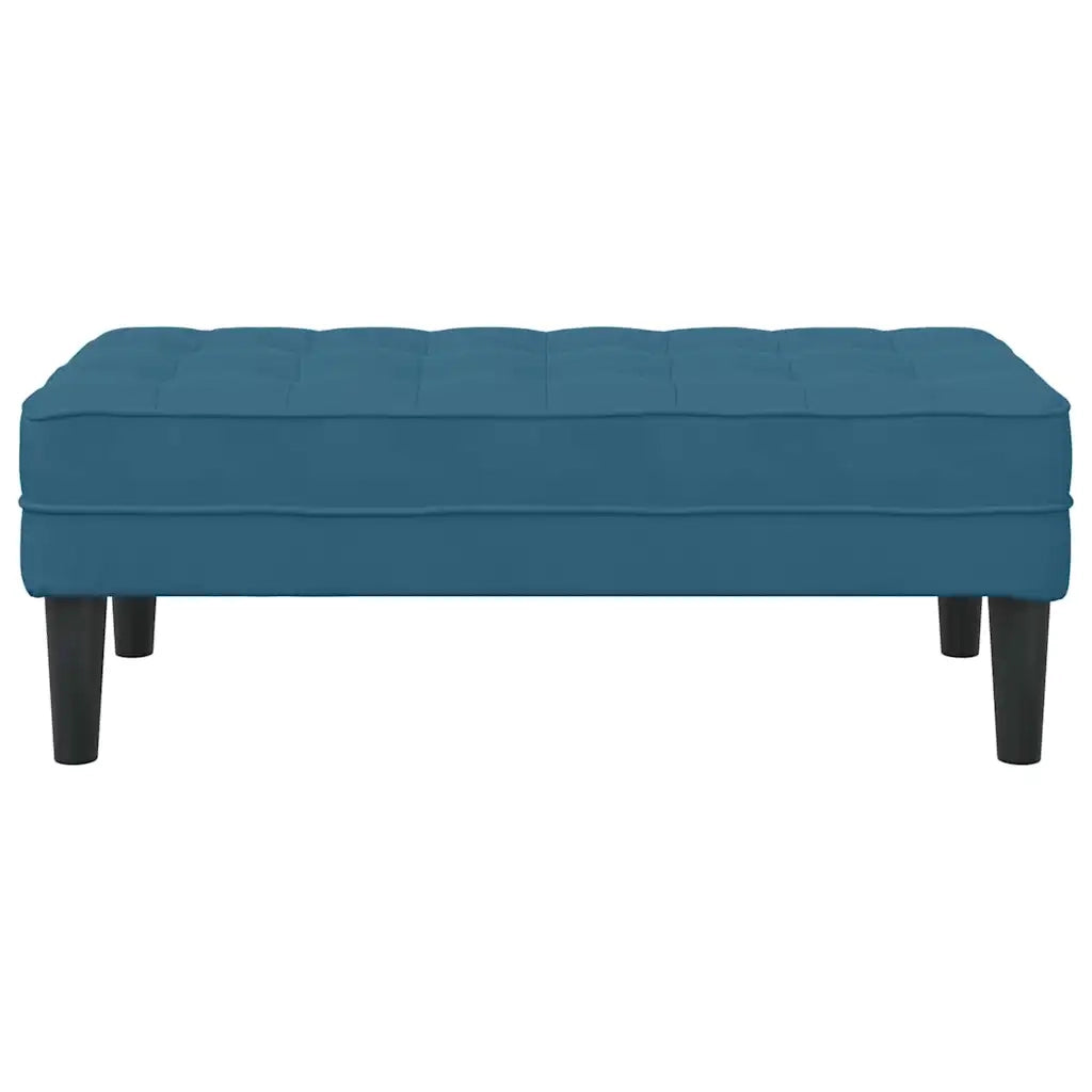 panchina con cuscino Blu 113 x 57 x 39 cm Velluto CFW4713874