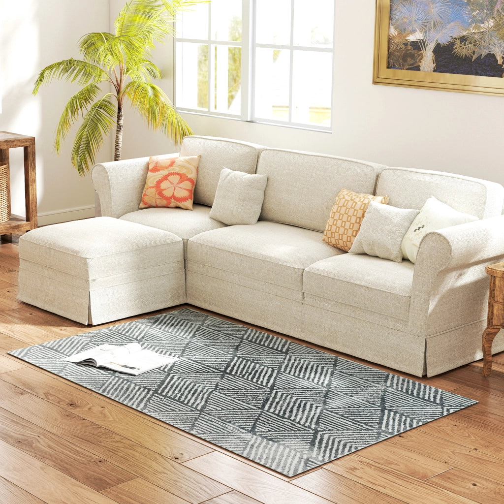 Tappeto Moderno Grigio Scuro ¨C zephmum ¨C 170x120 cm