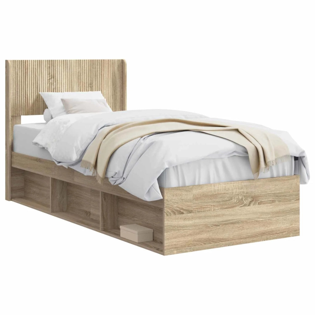 Struttura del letto con stoccaggio e testata 3 pcs