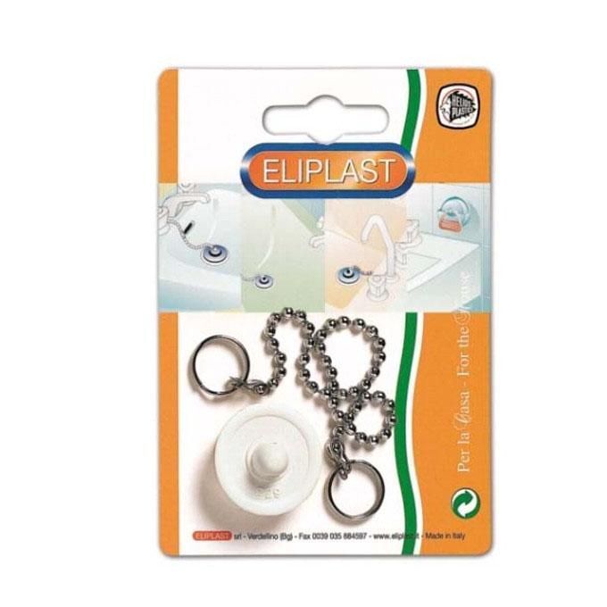 Eliplast Tappo Lavabi Gomma Bianco Mm 44