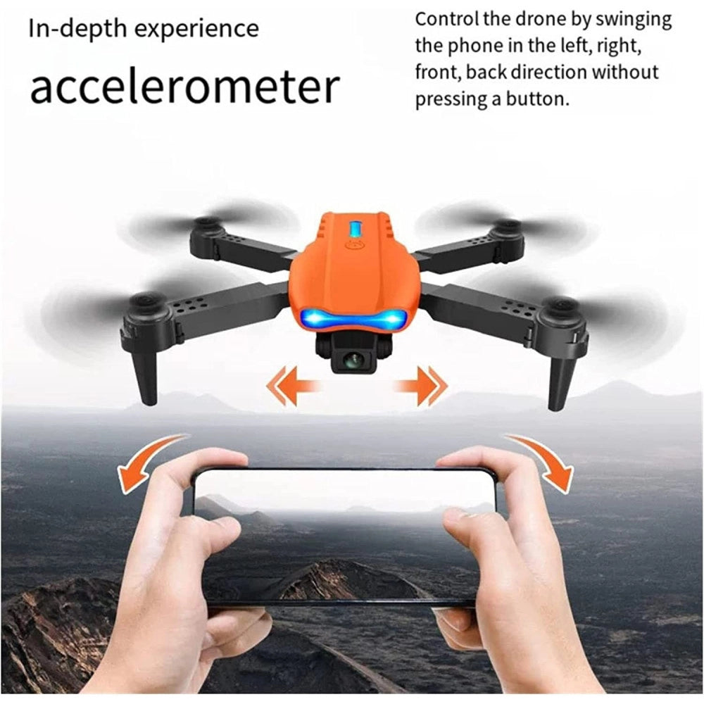 Trade Shop - Drone Pieghevole Con Fotocamera 1080p Telecomando Smartphone Wifi 2.4ghz Q-fa98 -