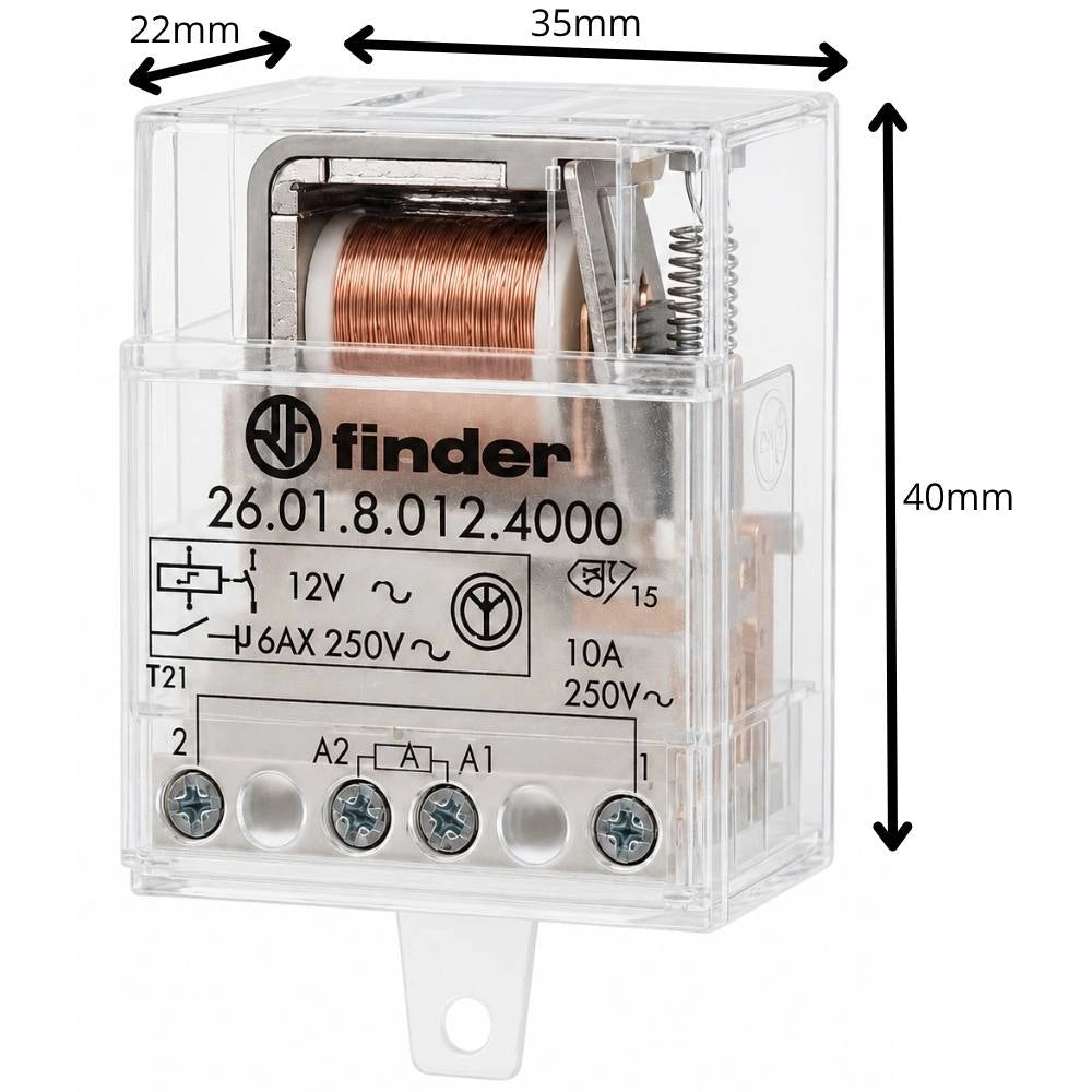Finder relè impulsi unipolare 12v ac per controllo luci