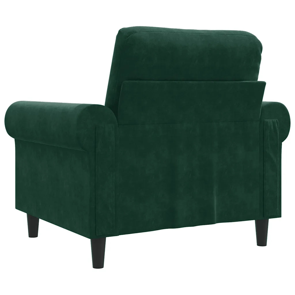 Divano Sedia-Poltrona Verde Scuro 60 cm Velluto 903711