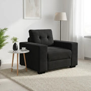 Divano Sedia Nero 60 cm Velluto