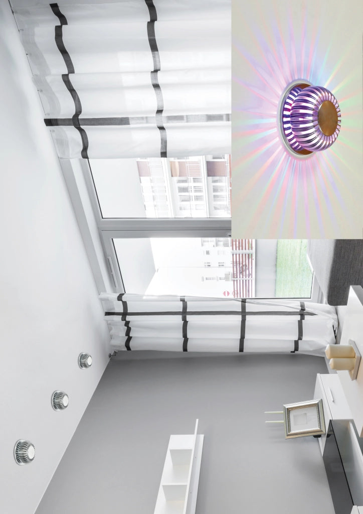 Plafoniera LED RGB rotonda cromata SA-09 Candellux