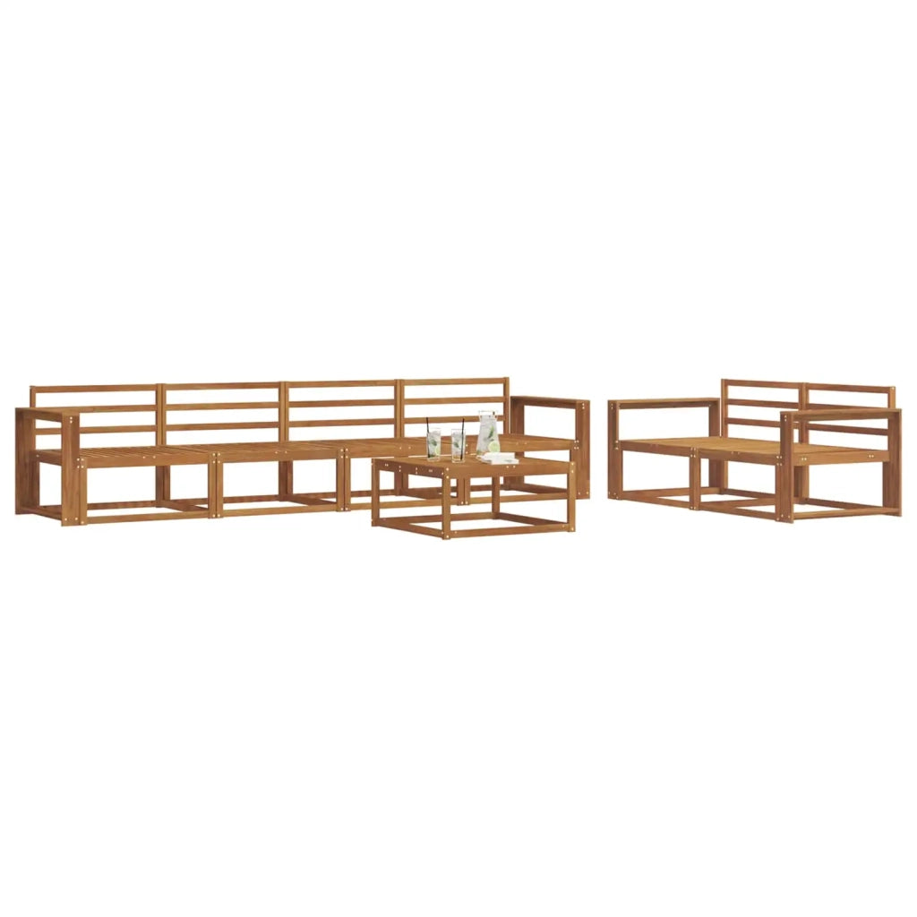 Set di divani da esterno 7 pcs Naturale