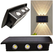 Trade Shop - Applique Segnapasso Da Esterno A Parete Energia Solare Pannello Up And Down 6led -