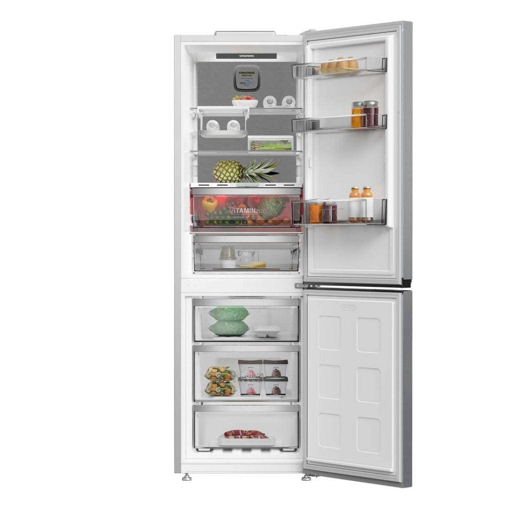 Grundig GQN21235GBN Frigorifero 4 Porte 572L H 182 cm Total No Frost FullFresh+ IonFresh Classe F 39 dB Vetro Nero