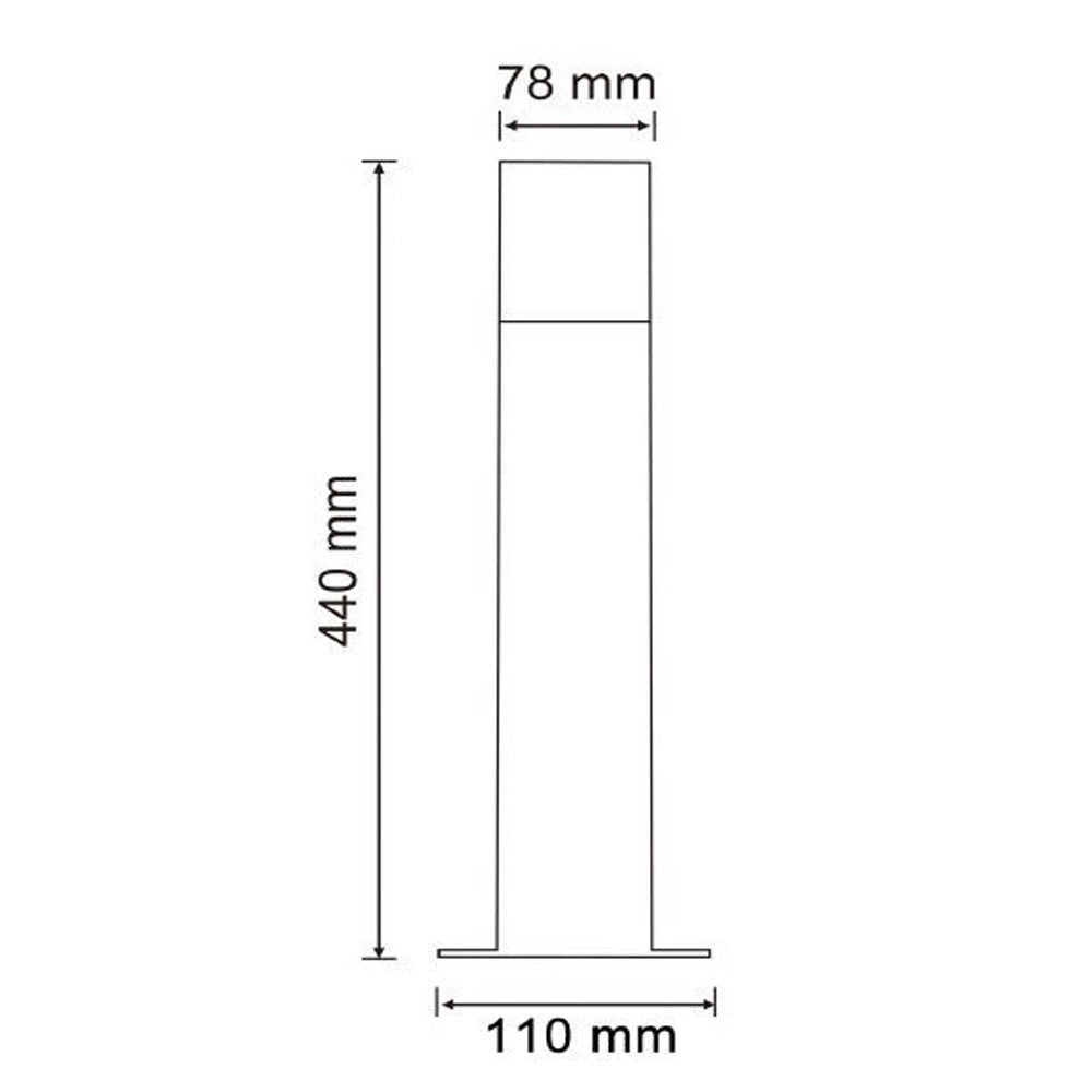 Trade Shop - Lampione Giardino Per Vialetti Lampioncino Rosso Ruggine Da Esterno Ip44 Attacco E27 B440 -