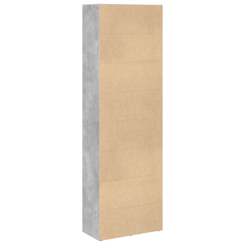 vidaXL Libreria Grigio Cemento 60x30x189 cm in Legno Multistrato