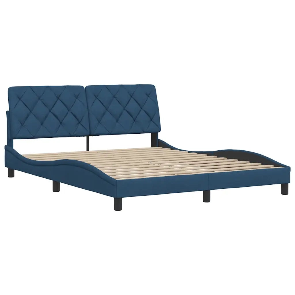 Giroletto senza Materasso Blu 160x200 cm in Tessuto 3310614