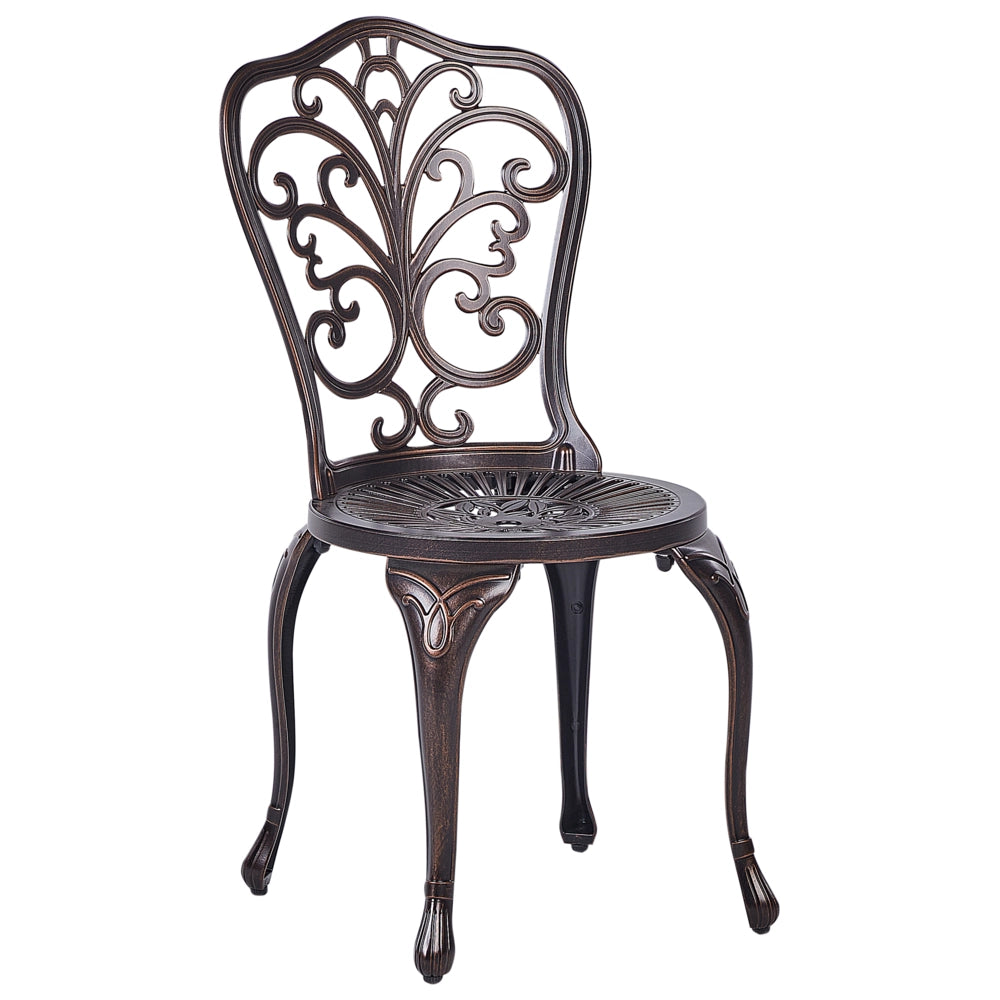 Set da giardino Bistro Tavolo e sedie in metallo marrone in stile vintage per esterni