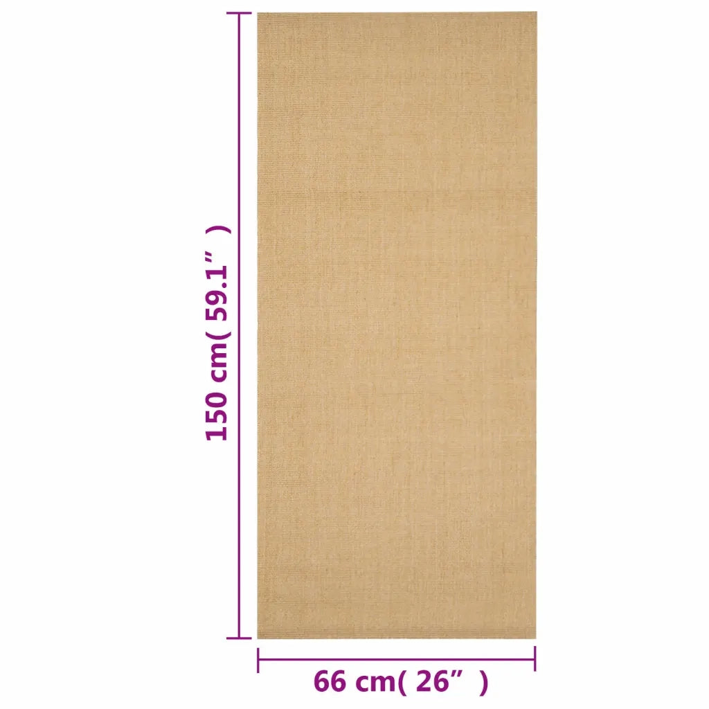 Tappeto in Sisal Naturale 66 x 150 cm 136299