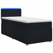 Letto box spring con materasso Nero 90 x 190 cm Tessuto 3452319