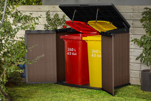 Baule da Esterno Keter Darwin Store-it-Out 140x80x120 cm in Evothech+ Marrone