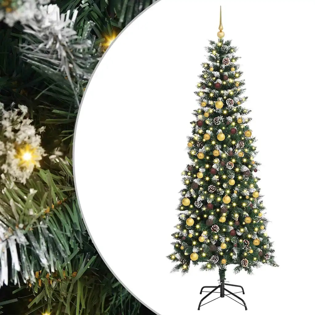 Albero di Natale artificiale con 300 LED Verde 210 cm 3395829