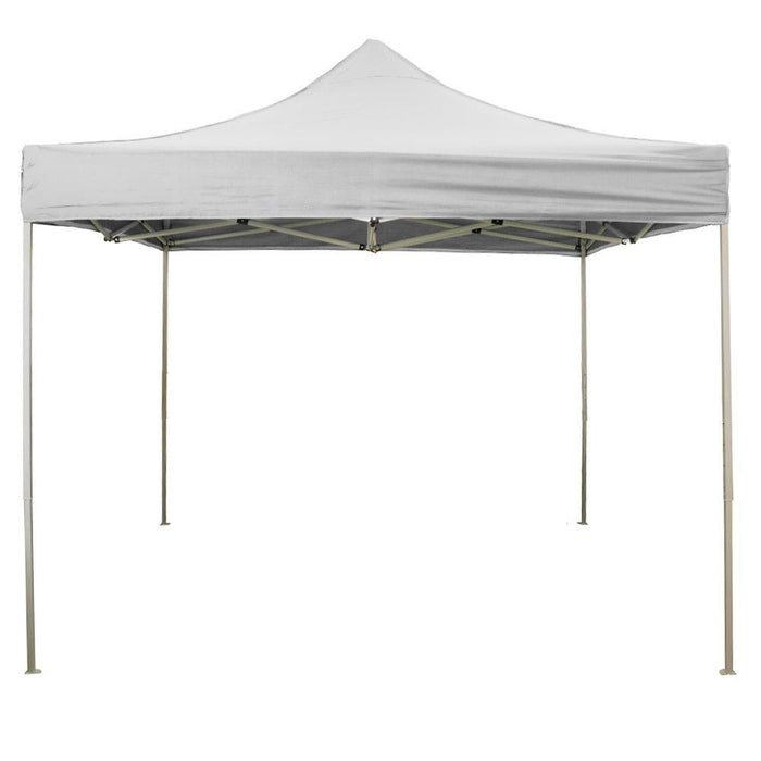 Gazebo Richiudibile Pieghevole 3x3m in Acciaio e PVC Impermeabile Bianco