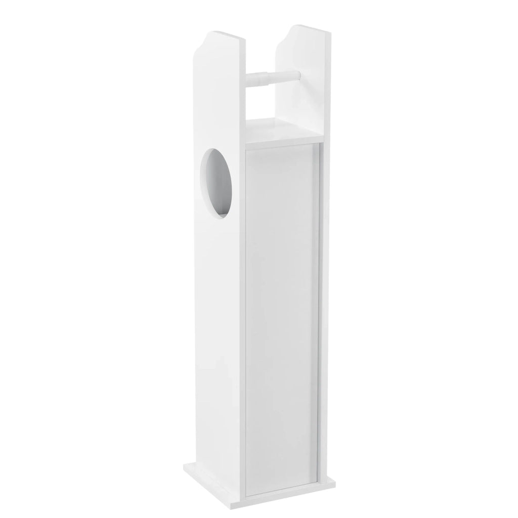 Mobiletto da bagno mobile contenitore MDF laccato 78 cm bianco 03_0002855