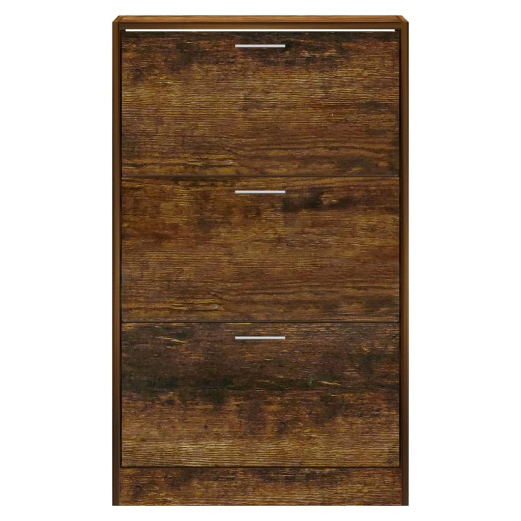 Scarpiera mobile contenitore per scarpe mobile per ingresso/corridoio/soggiorno 63 x 24 x 103 cm legno ingegnerizzato marrone 02_0021577