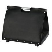 Portalegna borsa in ecopelle nero h. 50  l.55x40 cm.  Made in Italy