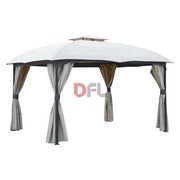 GAZEBO IN METALLO UTAH 3,3X3,3 MT COLORE ECRU' ARREDO GIARDINO ESTERNO GAZEBI