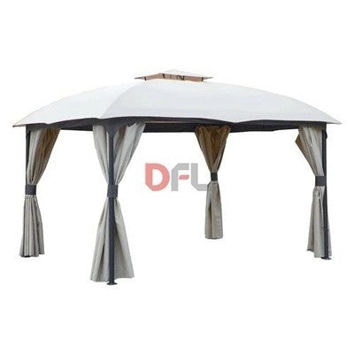 GAZEBO IN METALLO UTAH 3,3X3,3 MT COLORE ECRU' ARREDO GIARDINO ESTERNO GAZEBI