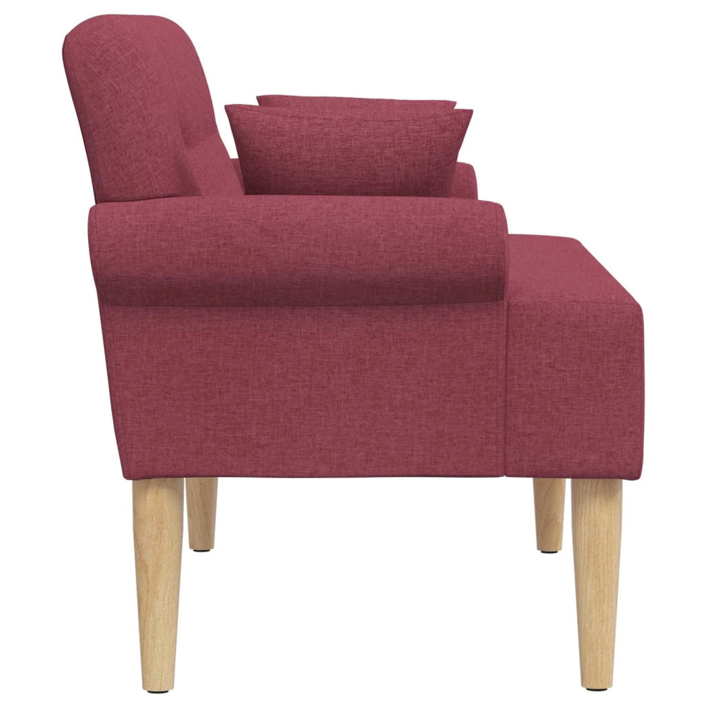 Loveseat con bottoni imbottiti Rosso Vino 120 x 65 x 79 cm 42041812