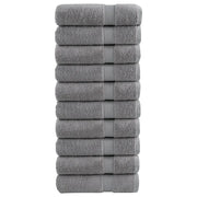 Asciugamani da Bagno SOLUND 10 pz Grigi 100x150 cm 600gsm