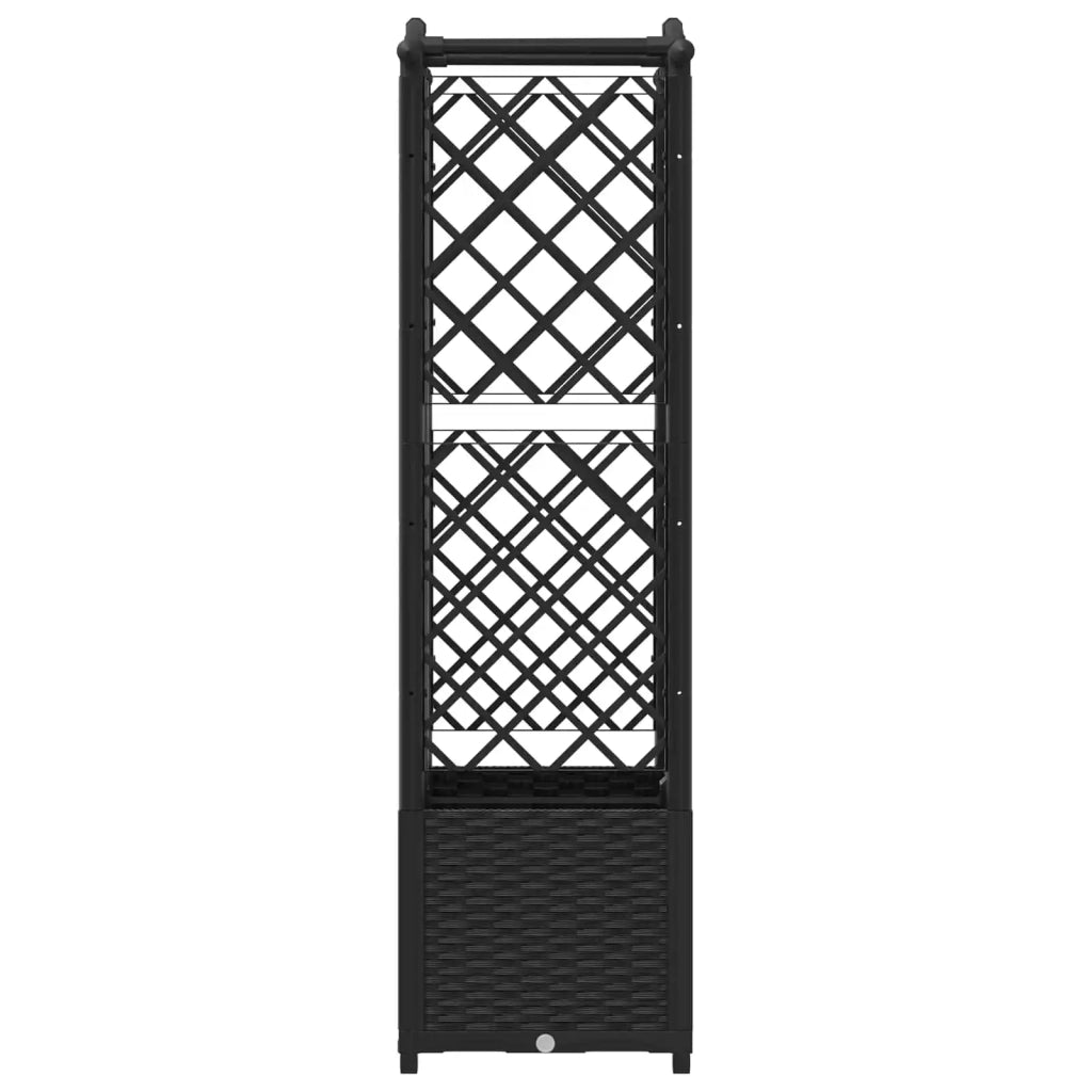 Letto Rialzato con Griglia e Tetto Nero 122 x 40 x 141 cm PP