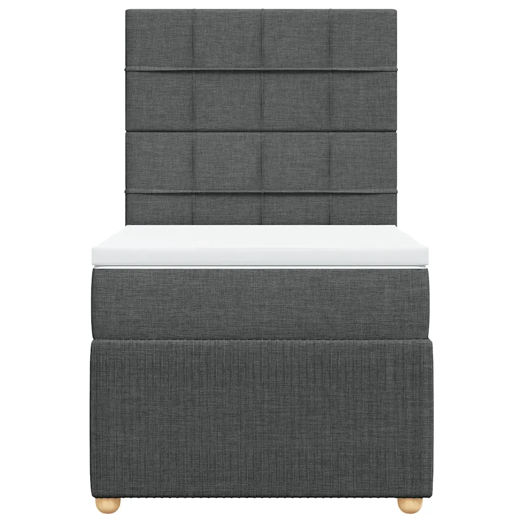 Giroletto a Molle con Materasso Grigio Scuro 90x190 cm Tessuto 3291912