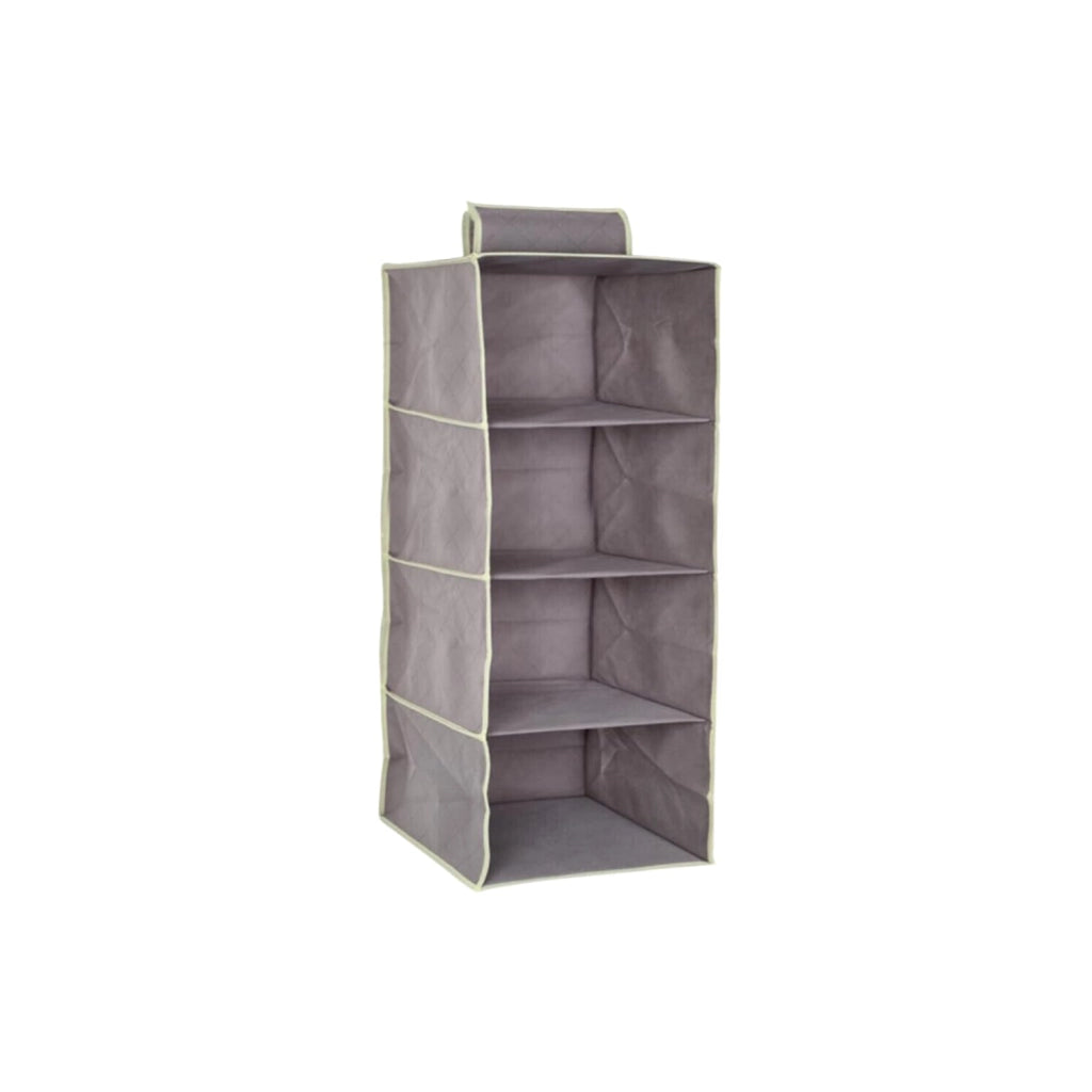 OWIJI Organizer Portaoggetti Appendere Armadio 4 Ripiani 80 x 30 x 30 cm Salvaspazio Divisori Interno Pieghevole Contenitore Vestiti Scarpe