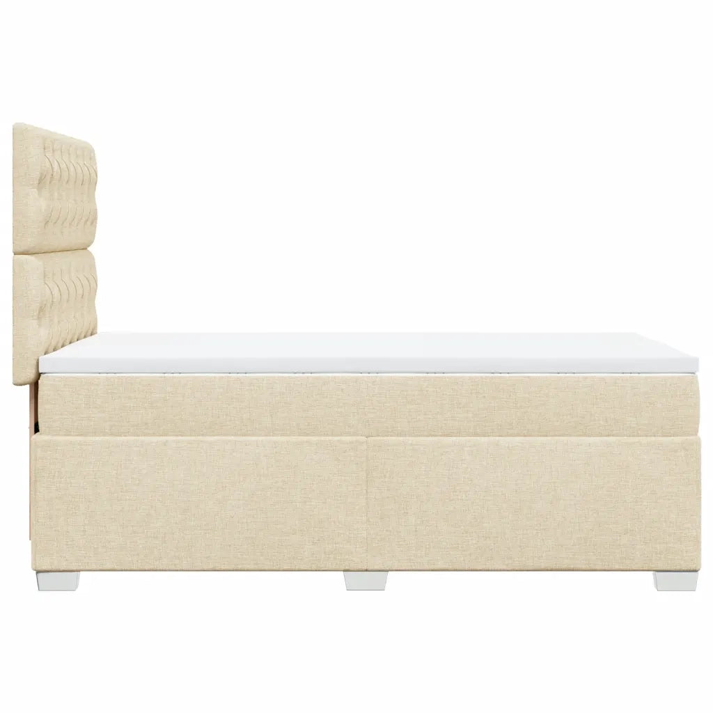 Giroletto a Molle con Materasso Crema 90x200 cm inTessuto 3290383
