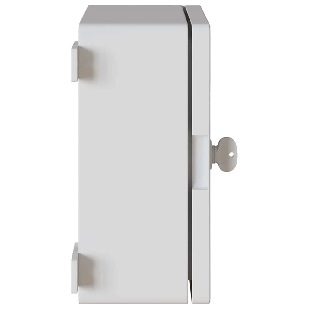 Armadio elettrico multiuso moderno 47 x 20 x 60 cm per uso interno/esterno plastica grigia 02_0058193