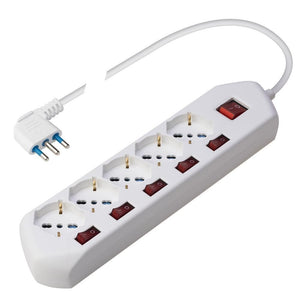 Poly Pool PP2509 prolunghe e multiple 1,5 m 5 presa(e) AC Interno Bianco