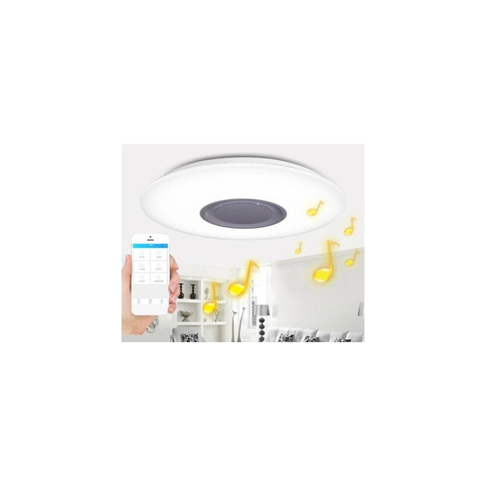 Trade Shop - Plafoniera Led 3in1 Rgb 62w Circolare Cielo Stellato Bluetooth Altoparlante App -