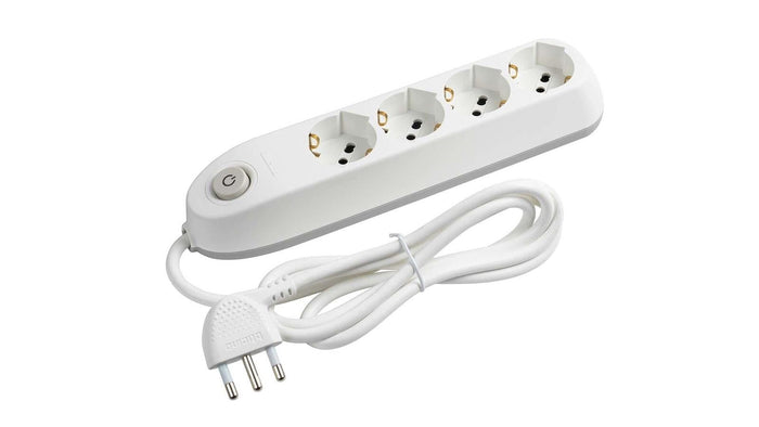 bticino Poker prolunghe e multiple 1,5 m 4 presa(e) AC Interno Bianco