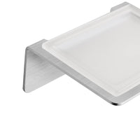 Porta sapone in acciaio e vetro satinato serie skyline - fissaggio biadesivo o incollo