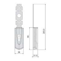 Cisa 07176620 Placca Esterna Interasse Maniglia 85