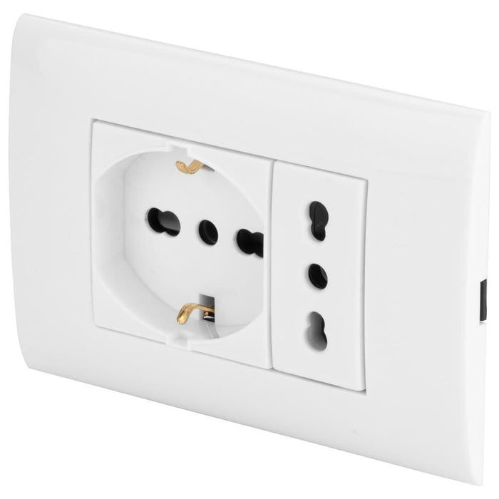 Poly Pool PP6094X presa energia 2x AC Bianco