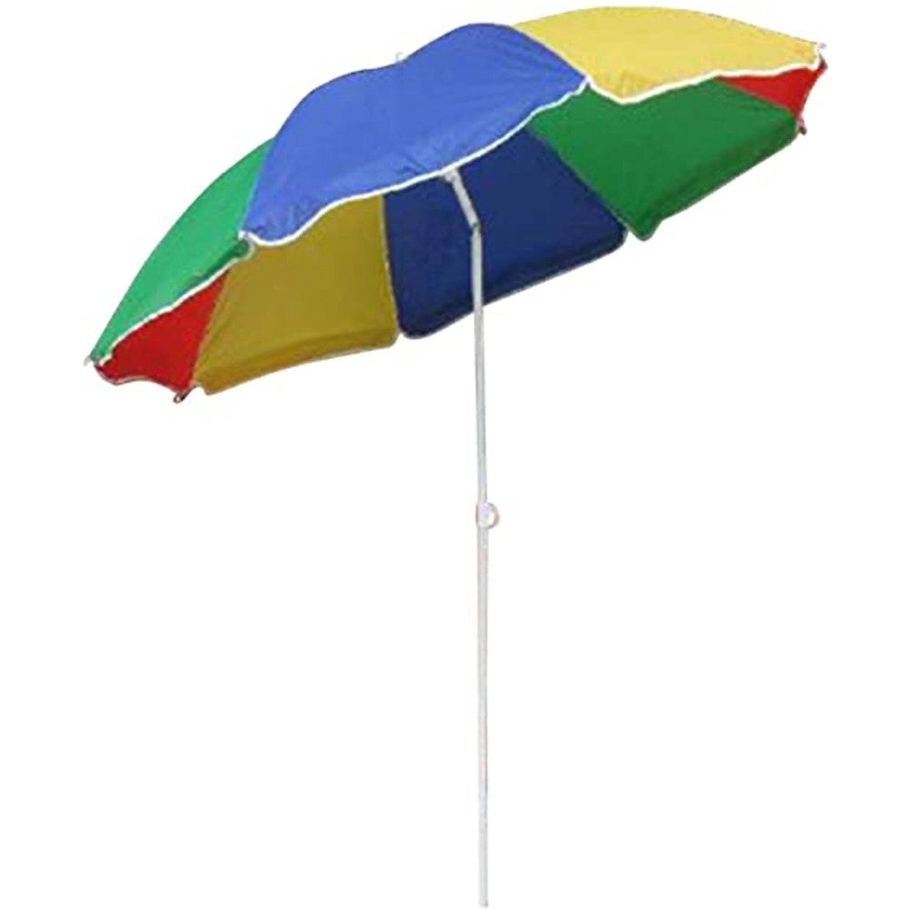 Trade Shop - Ombrellone Mare Spiaggia Giardino Acciaio Grande 210 Cm Arcobaleno Colorato -