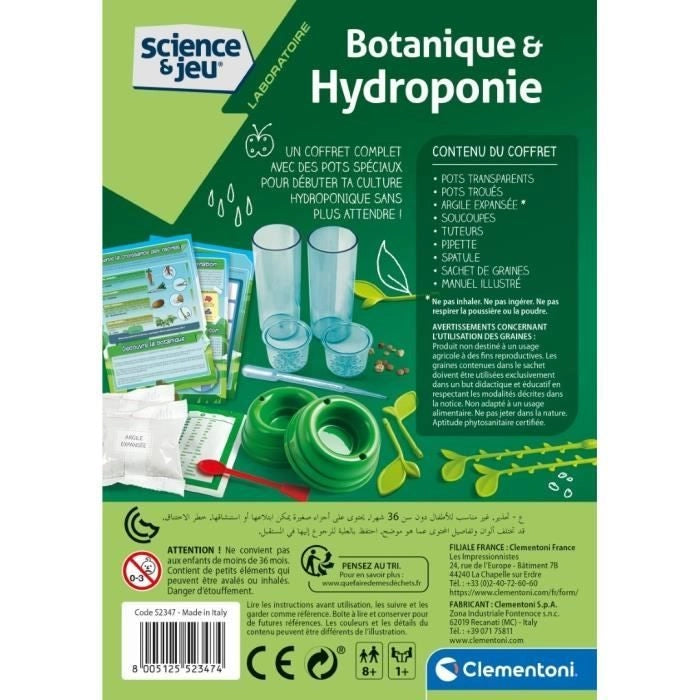 CLEMENTONI Science & Game - Botanica e coltura idroponica - Gioco scientifico