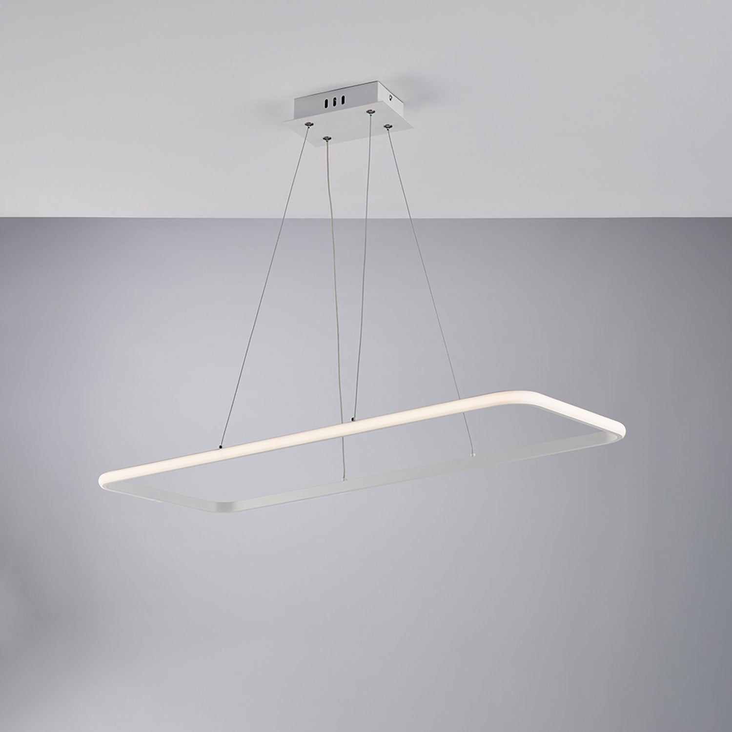 Lampadario A Sospensione Moderno Conrad Sbc Metallo Bianco Led 45W 4000K 4900Lm