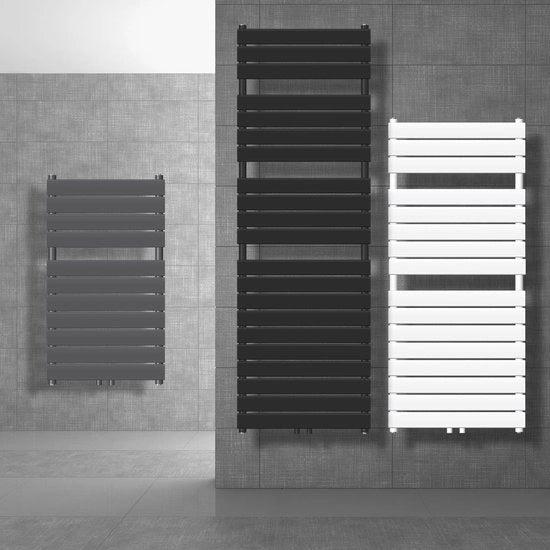 Riscaldatore per Bagno a design 600x1200 mm, Antracite, Verticale, Asciugacapelli, Unico Livello