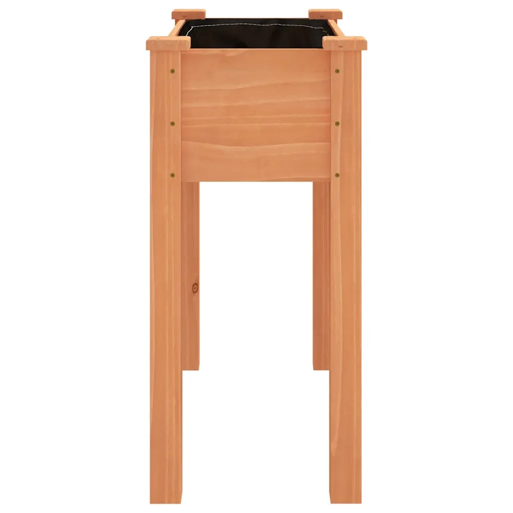 Fioriera | Cassetta per fiori | Vaso con Fodera Marrone 71x37x76 cm Legno Massello di Abete